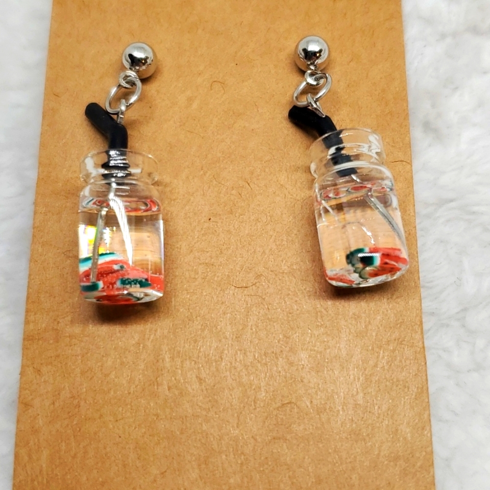 7/$10 Fruit Jar Earrings, New